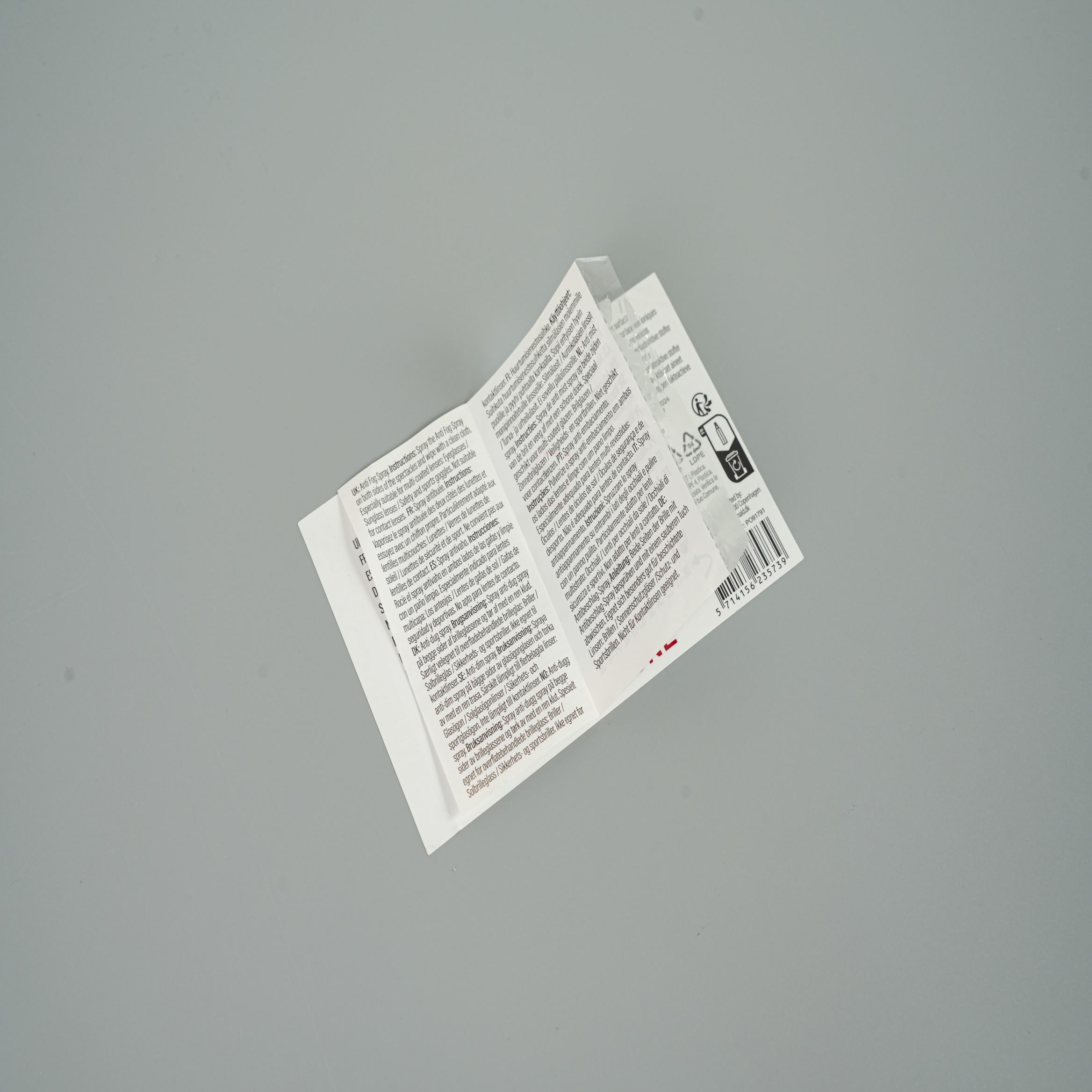 Flip-Page Instruction Label