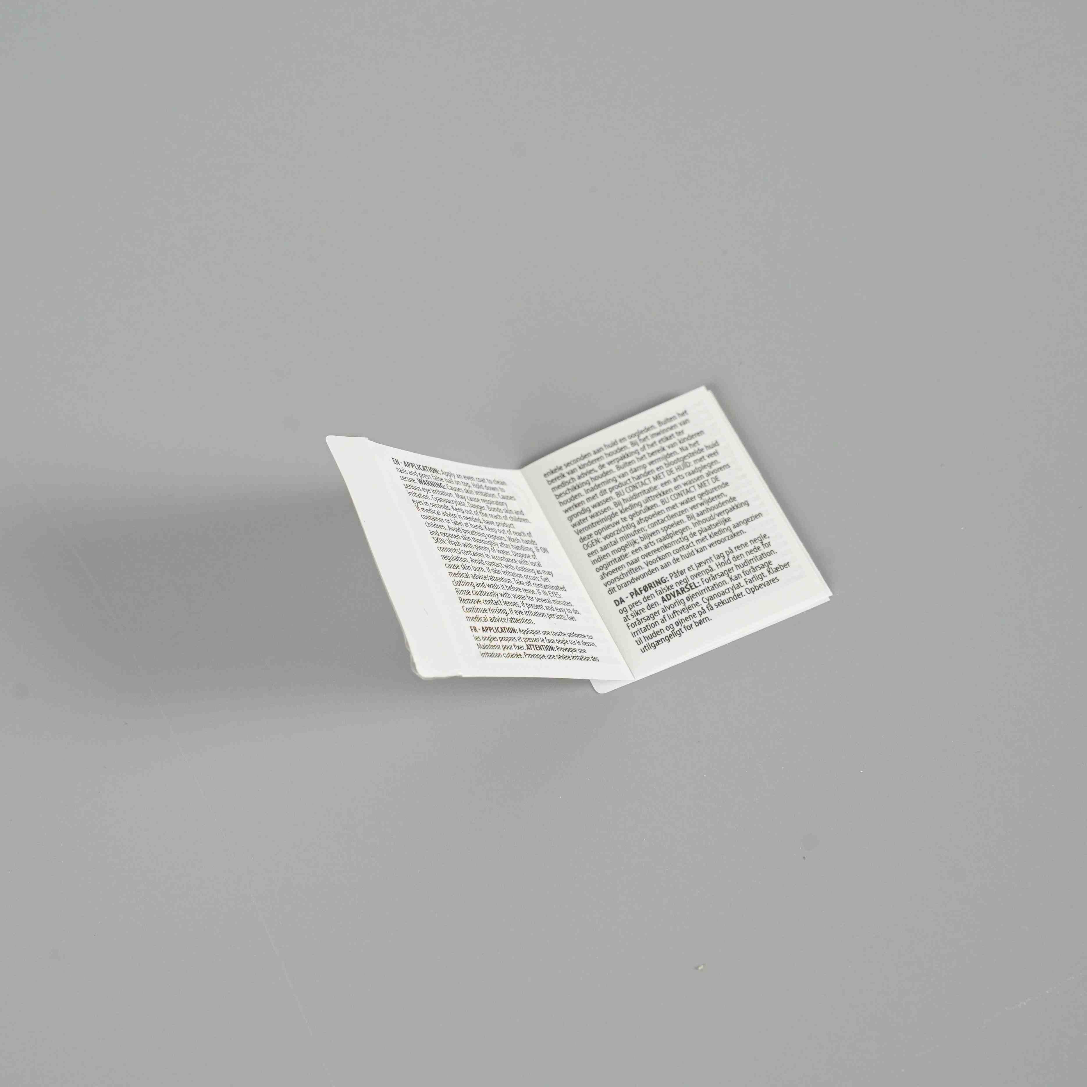 Folding Instruction Label