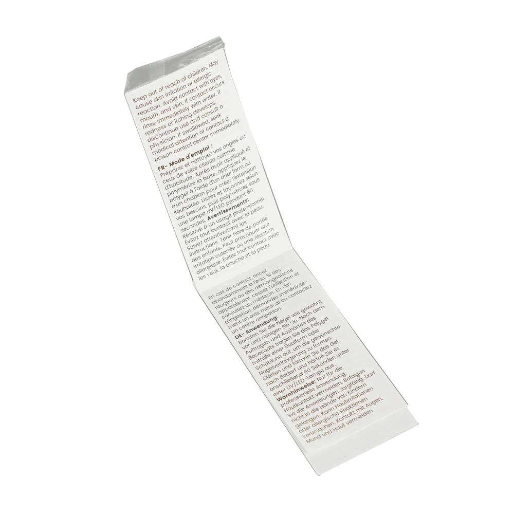Flip-Page Instruction Label